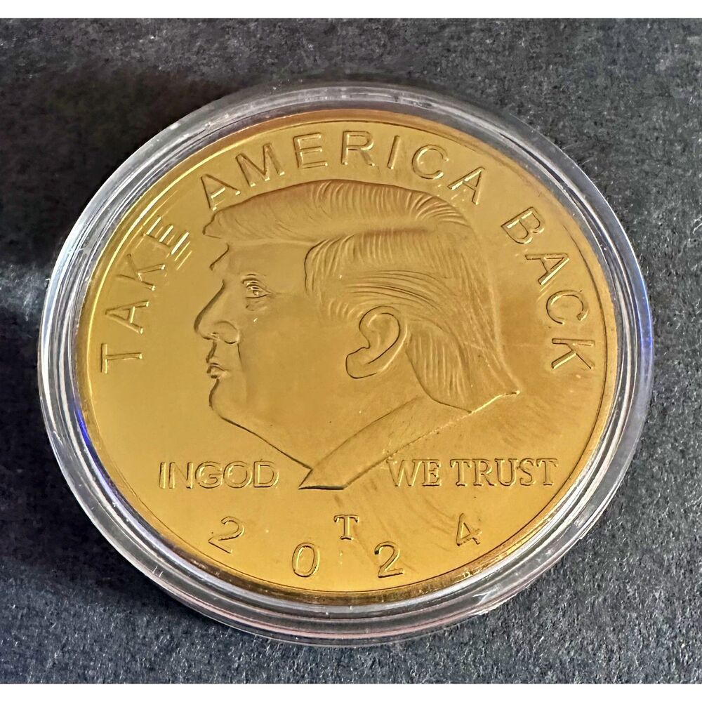 2024 Donald J. Trump Take America Back Commemorative Coin Souvenir Gold Plated